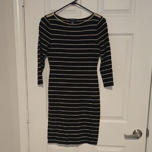 GAP Black and Gold Long Sleeve Dress
